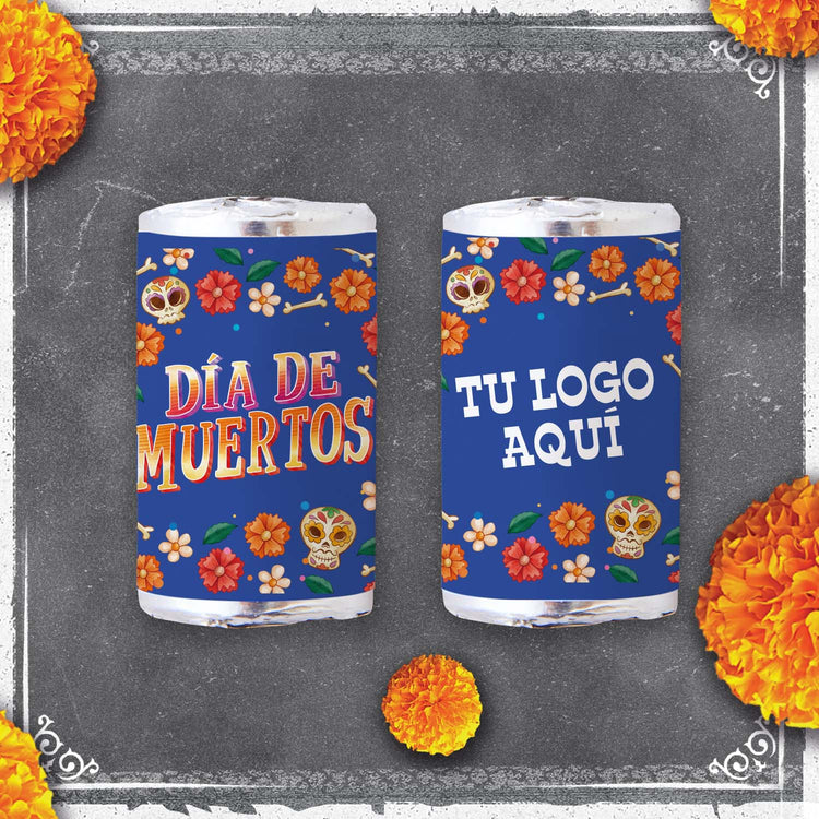 Caja con 1,000 tubos de 7 Pastillas Redondas - Edición Día de Muertos 2