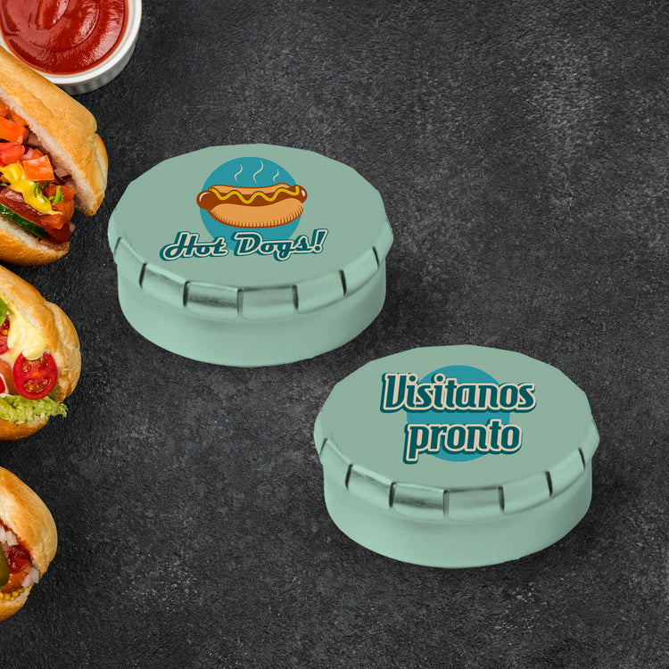 Lata Click-Clack con Pequeñas Grageas - Hot Dog