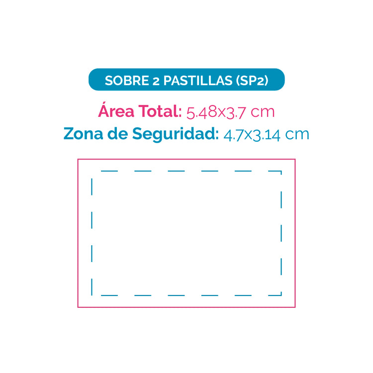 Sobre con 2 Pastillas Redondas - Personalizado 1000 Pzas.