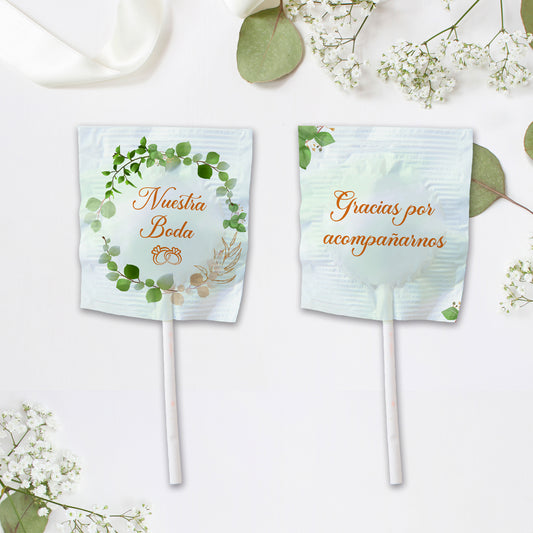 Caja de 1,000 Paletas de Caramelo - Bodas