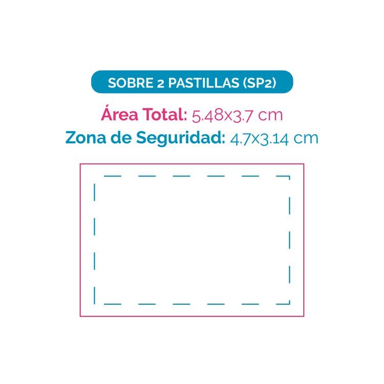 Caja de 1,000 sobres con 2 Pastillas Redondas - XV`s