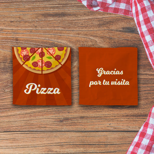 Caja de 1,000 sobres con Pequeñas Grageas (4gr) - Pizza